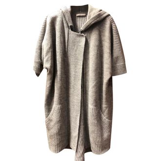 Stefanel Hooded Wool-Blend Cardigan Size M