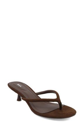 Mia Farren Kitten Heel Flip Flop in Chocolate at Nordstrom, Size 8.5