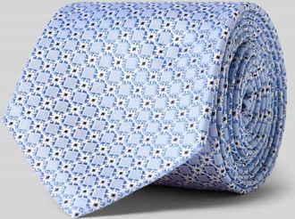 Monti Krawatte aus Seide im Allover-Look (7 cm) in Bleu, Gr&ouml;&szlig;e 1