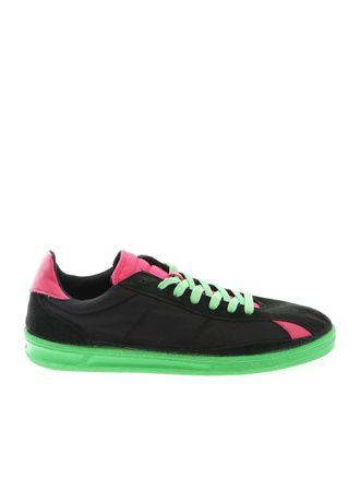 Comme Des Gar&ccedil;ons Sneakers in black fuchsia and green