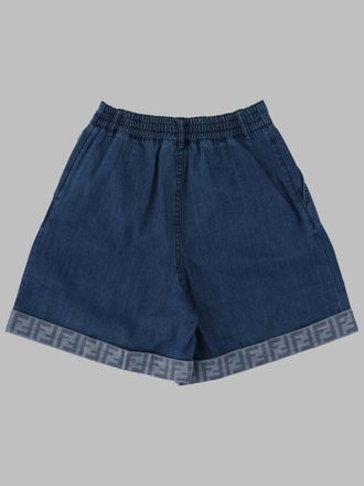 Fendi Classic Blue Denim Shorts - Blue