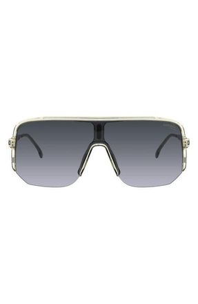 Carrera 99mm Oversize Shield Sunglasses in Grey/Dark Grey Sf at Nordstrom