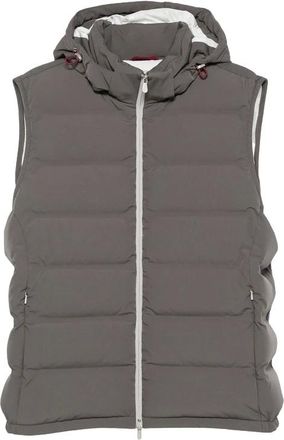 Brunello Cucinelli Jassen, Heren, Grijs, M, Gewatteerd Vest