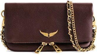 Zadig&Voltaire Rock Nano Leather Crossbody Bag in Deep Purple at Nordstrom
