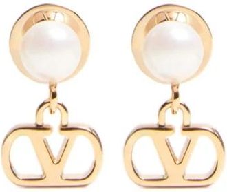 Valentino Garavani Gouden Oorbellen voor Vrouwen - Dames - Oorbellen - Geel - ONE Size - Accessoires
