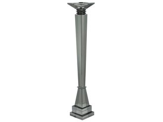 Abhika Kerzenst&auml;nder Kristallglas Hellbraun H: 65 cm