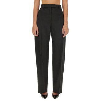 Sportmax High-Waisted Wide-Leg Tailored Broeken - Dames - Broeken - Zwart - Maat: XS