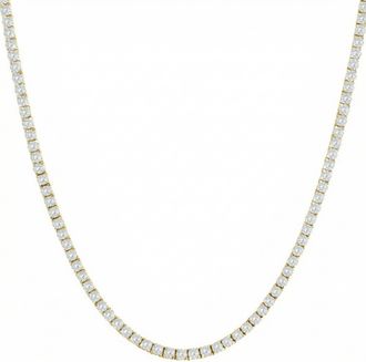 Pompeii3 10Ct TW Lab Grown Diamond Tennis Necklace 14K Yellow Gold 16.5