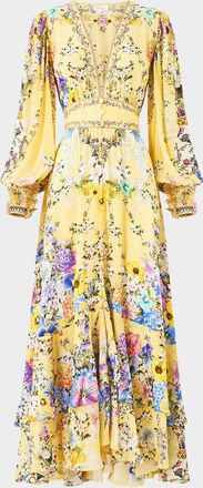 Camilla Darling Buds Long Button-Front Dress