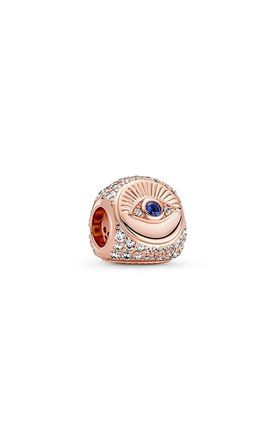 Pandora Ladies Rose Gold Hamsa, All-Seeing Eye & Feather Three-Sided Charm