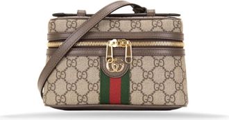Gucci Tassen, Dames, Beige, ONE Size, Leer, GG Motif Schoudertas