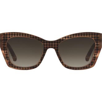Kate Spade New York jayda 53mm gradient cat eye sunglasses in Brown Pattern/Brown Sf at Nordstrom Rack