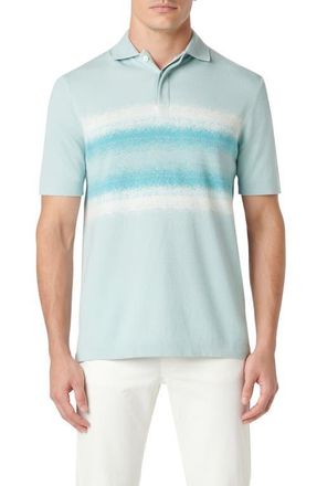 Bugatchi Cotton & Silk Polo in Seafoam at Nordstrom, Size Xx-Large