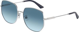 Jimmy Choo London JC4006BD Asian Fit 300219 Womens Sunglasses Silver Size 58