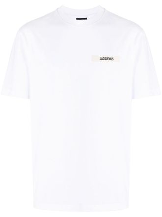 Jacquemus Relaxed-Fit White T-Shirt with Branded Patch