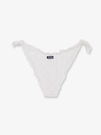 MC2 Saint Barth Moon Embroidered Bikini Brief - White