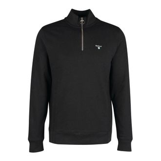 Barbour Rothley Half Zip Sweatshirt - Heren - Sweatshirts & Hoodies - Zwart - Maat: L Katoen