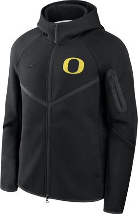 Nike Oregon Tech Fleece Windrunner Nike Mens College Full-Zip Hooded Jacket in Black | 05L4912ZUON-6DU