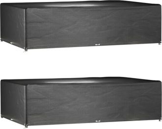 vidaXL vidaXL Copri Mobili Giardino 2pz 16 Occhielli 325x205x90cm Rettangolo