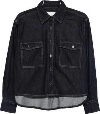 Closed Blue Organic Cotton Flap Pocket Blouse
