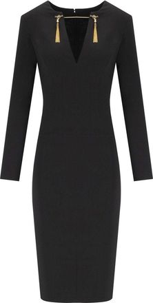 Elisabetta Franchi ABITO TUBINO CON NAPPINE NERO ELISABETTA FRANCHI