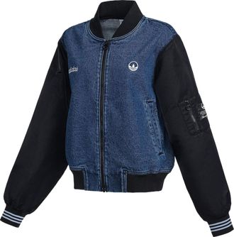 adidas (WMNS) adidas Collegiate Denim Jacket Asia Sizing Blue HL9069