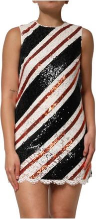 Dolce & Gabbana Shift Jurk - Dames - Feestkleedjes - Veelkleurig - 2XS - Katoen - Kleedjes