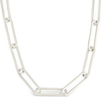 Sterling Forever Dorit Polished Long Paperclip Chain Necklace in Silver at Nordstrom Rack