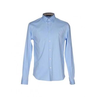 Aquascutum Voldoende stoffen riemen - Heren - Zakelijke Overhemden - Blauw - 4XL - Katoen - Overhemden