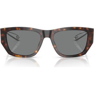 Diesel DL2006 54mm Square Sunglasses in Havana /Dark Grey at Nordstrom
