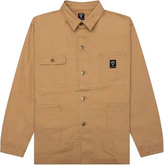 South2 West8 Giacca-camicia con taschino - Marrone