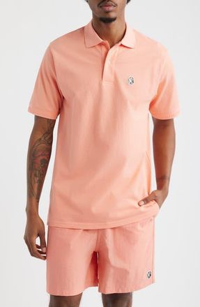 Billionaire Boys Club Landing Short Sleeve Polo in Peach Amber at Nordstrom, Size Xx-Large