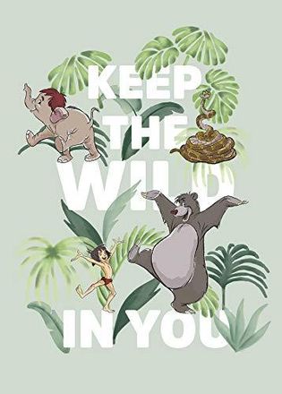 Komar Disney Wandbild Jungle Book Keep The Wild | Kinderzimmer, Babyzimmer, Dekoration, Kunstdruck | ohne Rahmen | WB090-50x70 | Gr&ouml;&szlig;e: 50 x 70 cm (Breite x