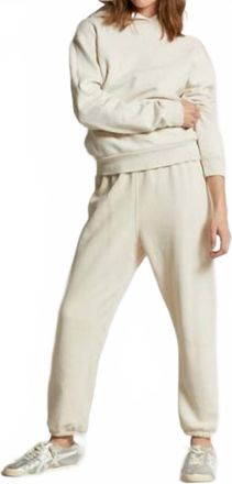 perfectwhitetee Stevie Fleece Easy Sweatpants In Sugar