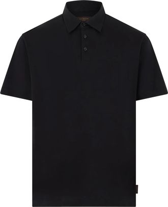 Zanone Black Classic Pima Cotton Polo Shirt
