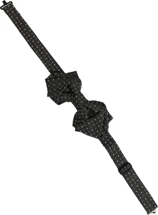 Dolce & Gabbana Polka-Dot Silk Bow Tie - Black