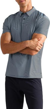 Rhone Commuter Stripe Polo in Navy/Light Blue Stripe at Nordstrom, Size X-Large