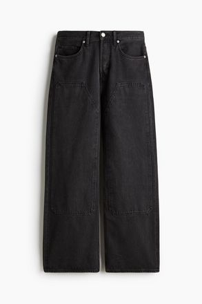 H&M Loose Jeans - Denimschwarz