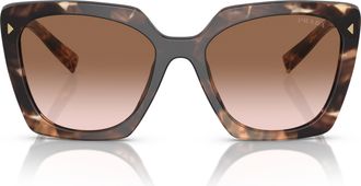 Prada 0pr 23zs Oversized Square Frame Tortoiseshell Sunglasses