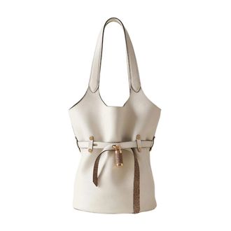 Borbonese Bucket Bags, female, White, Size: ONE SIZE Premiere Bucket Bag Small
