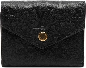 Louis Vuitton Black Noir Leather Wallet (Tri-Fold) (Pre-Owned)