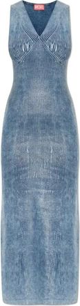 Diesel Jurk M-Milong - Dames - Casual kleedjes - Blauw - XS - Katoen - Kleedjes