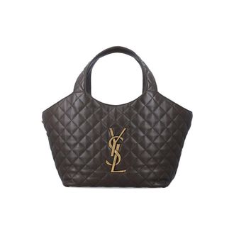 Saint Laurent Icare Medium Quilted Bag Light Musk Lamb Leather Shoulder