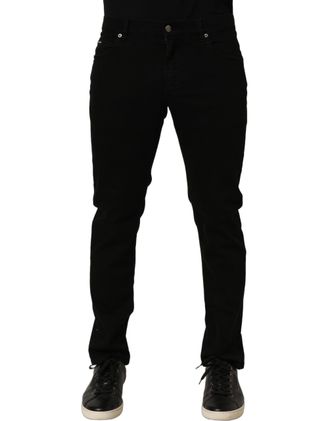 Dolce & Gabbana Stretch-Cotton Skinny Jeans - Black