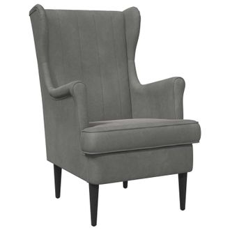 vidaXL Sill&oacute;n Gris Oscuro Terciopelo Vidaxl