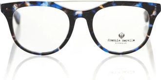 Frankie Morello Tijdloze Wayfarer Bril in Blauw Havana - unisex - Brillen - Blauw - ONE Size - Accessoires