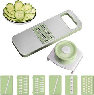OEM Cortador De Pepinos - Utensilio De Cocina - Para Preparar Ensaladas - Dise&ntilde;o Magn&eacute;tico - 30 Cm De Largo - Verde