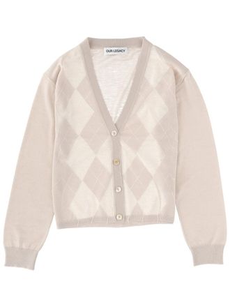 Our Legacy Cropped Wool Cardigan - Multicolor