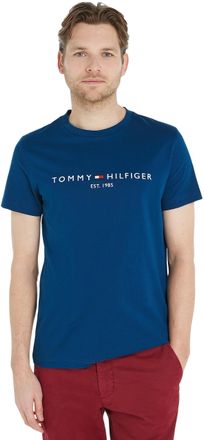 Tommy Hilfiger Mens Short-Sleeve T-Shirt Crew Neck, Blue (Deep Indigo), L