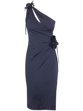 Coperni Asymmetric Mini Flower Gown